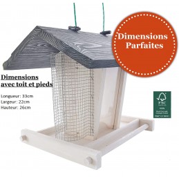 1 mangeoire pour oiseaux sauvages à suspendre avec crochet pour balcon,  porche ou amoureux des oiseaux : : Jardin